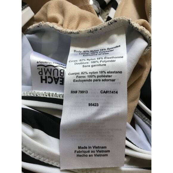 Motherhood Maternity Beach Bump Striped Swimsuit UPF 50+ Size XL New - Picture 8 of 8